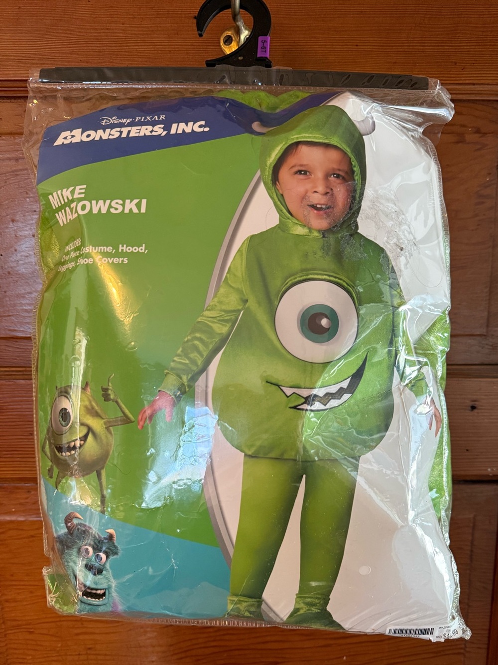 Disney Pixar Monsters Inc. Mike Wazowski Costume, Holographic Eye, 5/6 T